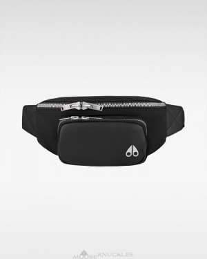 Black Moose Knuckles LOGO HIP POUCH Bags | lX58-CY78