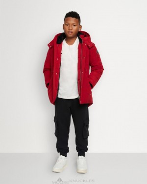 Deep Red Moose Knuckles UNISEX ORIGINAL PARKA Parkas | lv66-Vb45