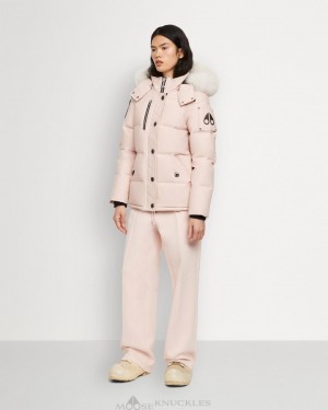 Dusty Rose / Natural Shearling Moose Knuckles ORIGINAL 3Q SHEARLING Jackets | rN34-tZ46