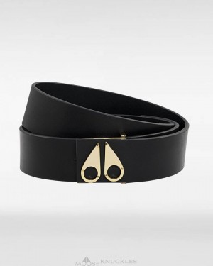 Gold Moose Knuckles LOGO ICON BELT Belts | Hq46-uq26