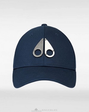 Navy Moose Knuckles FASHION LOGO ICON CAP Baseball caps | TN97-dl67