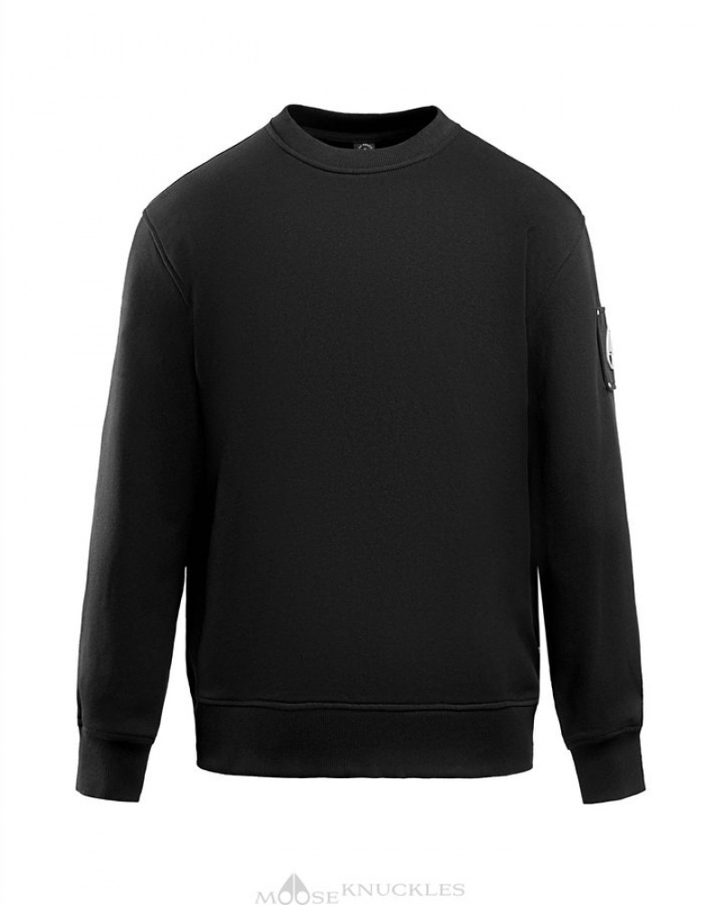 Black Moose Knuckles HARTSFIELD CREW Sweatshirts | kS28-Ui87