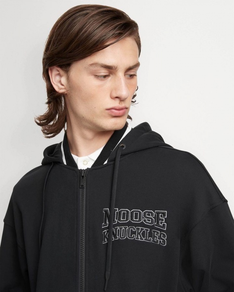 Black Moose Knuckles MOOSE VARSITY HOODIE Sweatshirts | Nc19-Ge75