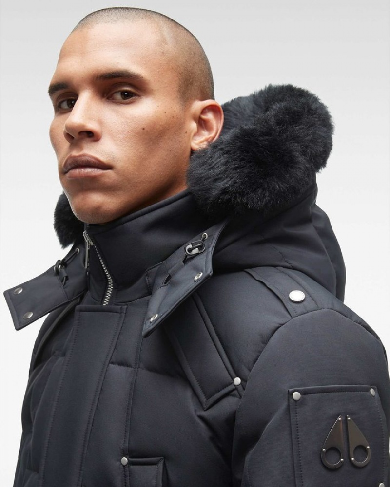 Black / Black Shearling Moose Knuckles CLOUD PARKA NEOSHEAR Parkas | Mm41-Lf83