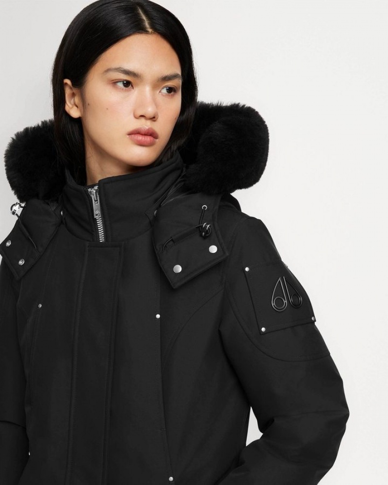 Black / Black Shearling Moose Knuckles CLOUD PARKA SHEARLING Parkas | hA40-ji15