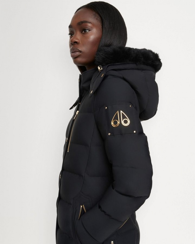 Black / Black Shearling Moose Knuckles GOLD WATERSHED PARKA Parkas | hY17-yY60