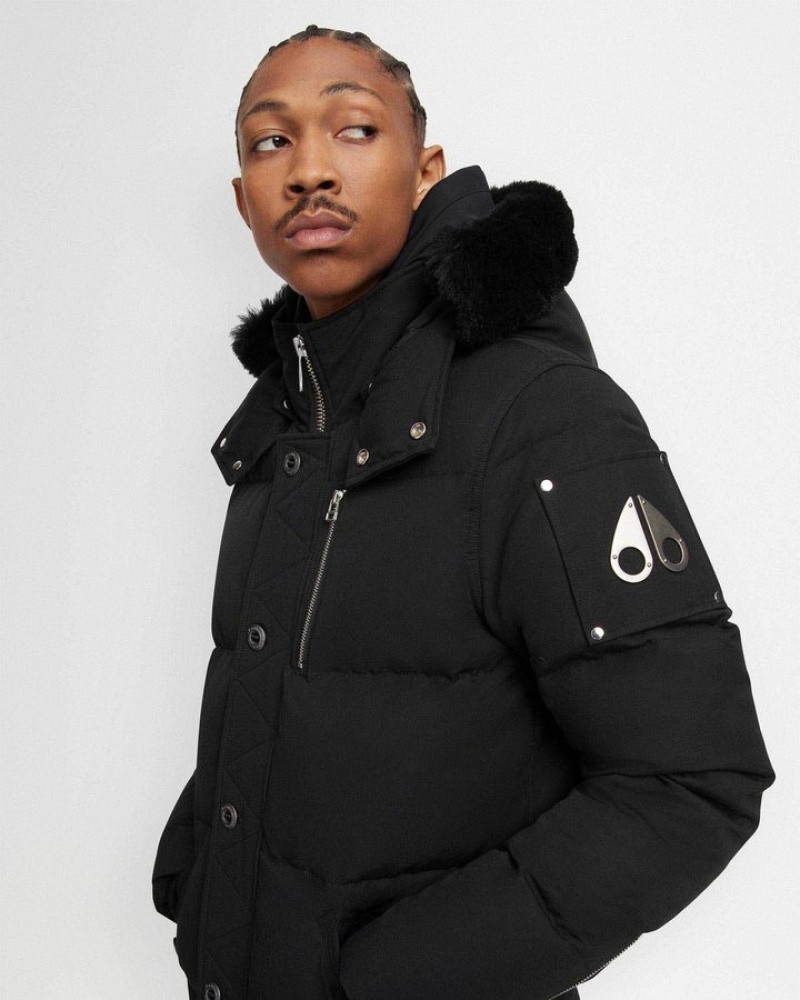 Black / Black Shearling Moose Knuckles ORIGINAL 3Q JACKET SHEARLING Jackets | Ev81-Zd32