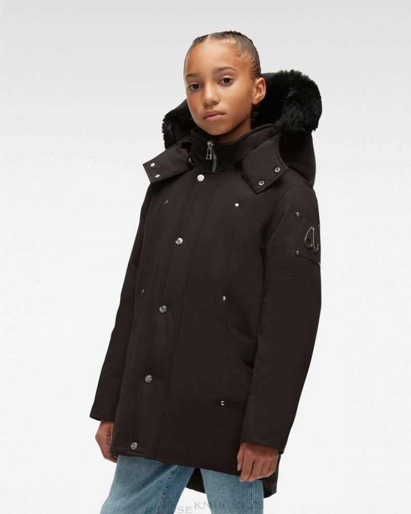 Black / Black Shearling Moose Knuckles UNISEX NEOSHEAR UNISEX PARKA Parkas | Nl47-Qw61