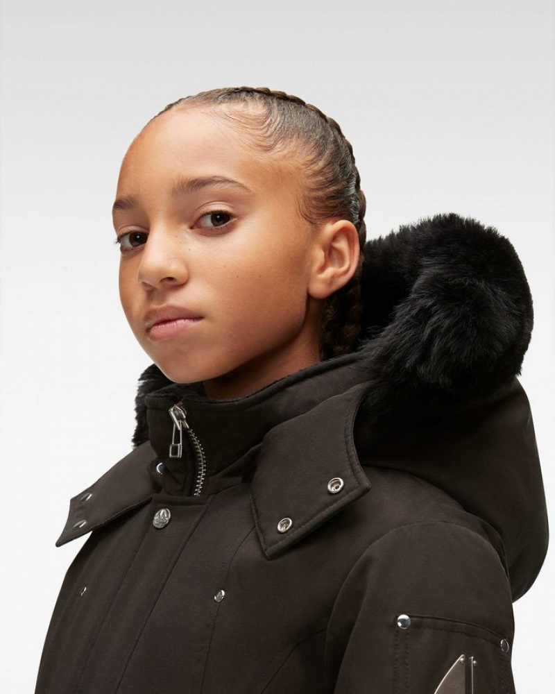 Black / Black Shearling Moose Knuckles UNISEX NEOSHEAR UNISEX PARKA Parkas | Nl47-Qw61