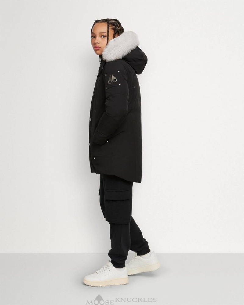 Black / Natural Shearling Moose Knuckles UNISEX ORIGINAL PARKA SHEARLING Parkas | HH22-IO57