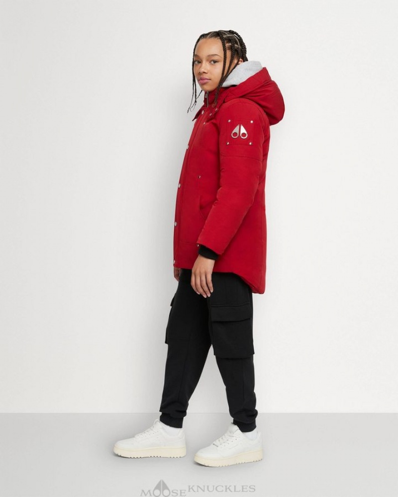 Deep Red Moose Knuckles UNISEX ORIGINAL PARKA Parkas | lv66-Vb45