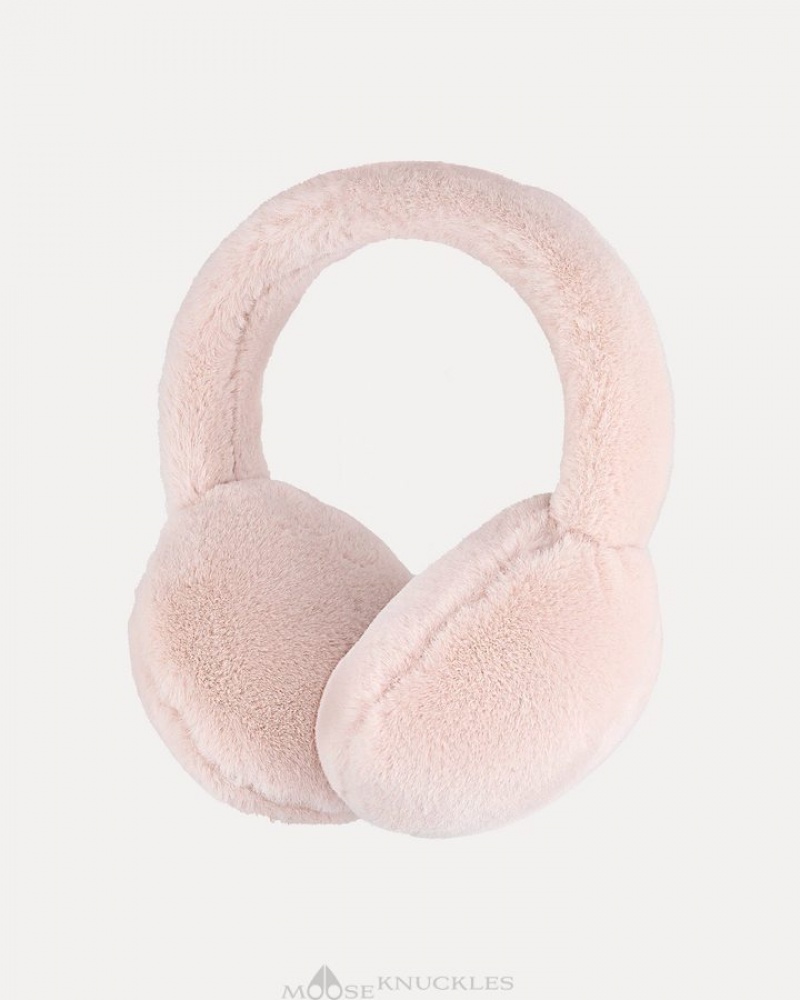 Dusty Rose Moose Knuckles BUNNY EAR MUFF Hats | Po55-nm63