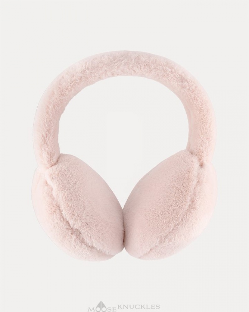 Dusty Rose Moose Knuckles BUNNY EAR MUFF Hats | Po55-nm63