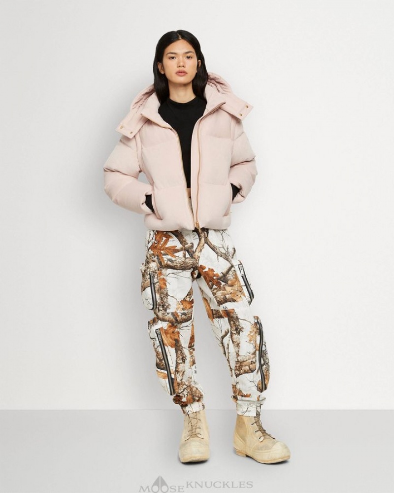 Dusty Rose Moose Knuckles VELOUR COMPTOIR PUFFER Jackets | uo24-gu72