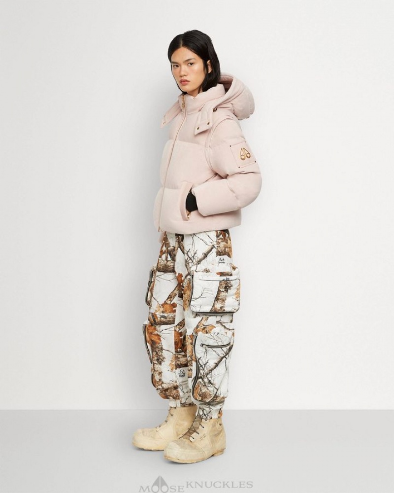 Dusty Rose Moose Knuckles VELOUR COMPTOIR PUFFER Jackets | uo24-gu72