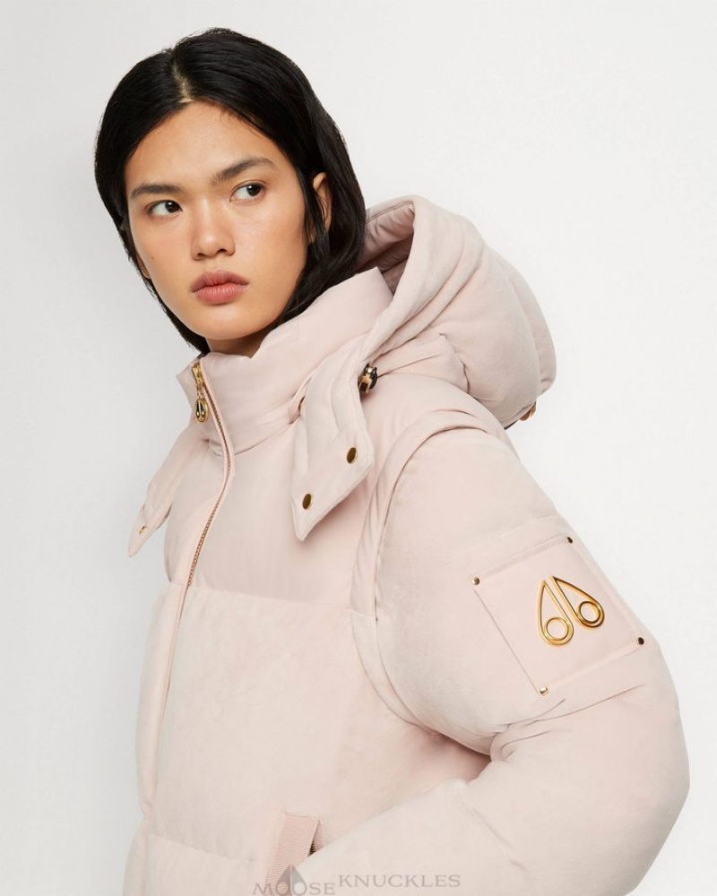 Dusty Rose Moose Knuckles VELOUR COMPTOIR PUFFER Jackets | uo24-gu72