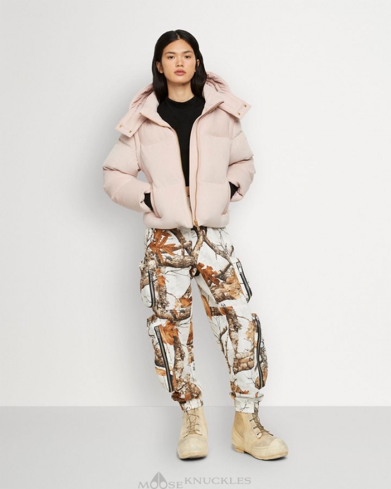 Dusty Rose Moose Knuckles VELOUR COMPTOIR PUFFER Jackets | uo24-gu72