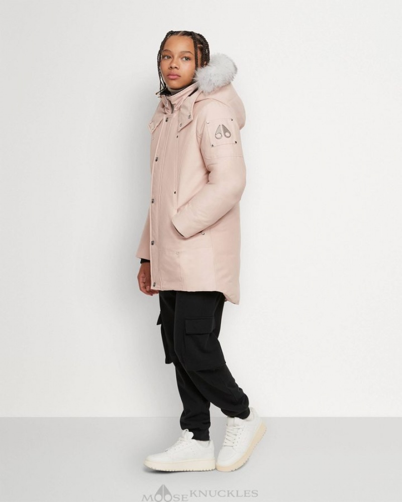 Dusty Rose / Natural Shearling Moose Knuckles UNISEX ORIGINAL PARKA SHEARLING Parkas | wf58-iU14