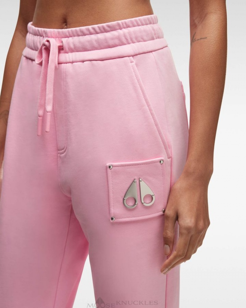 Fashion Pink Moose Knuckles BROOKLYN JOGGER Trousers | eS30-gc43