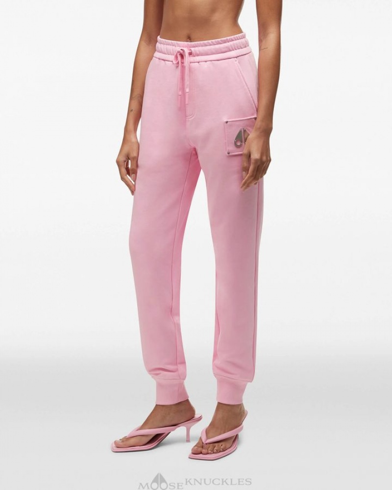 Fashion Pink Moose Knuckles BROOKLYN JOGGER Trousers | eS30-gc43