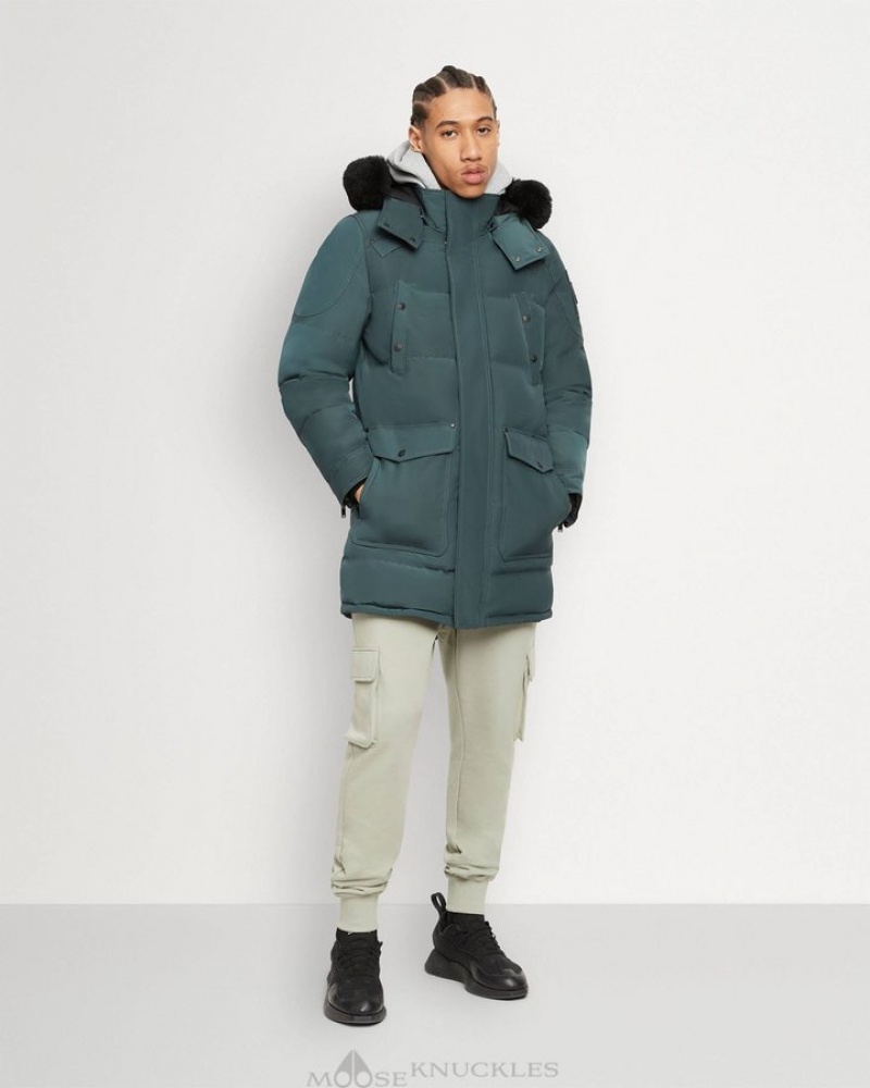 Forest Hill / Black Shearling Moose Knuckles ONYX BIG RIDGE PARKA SHEARLING Parkas | LE28-ln22