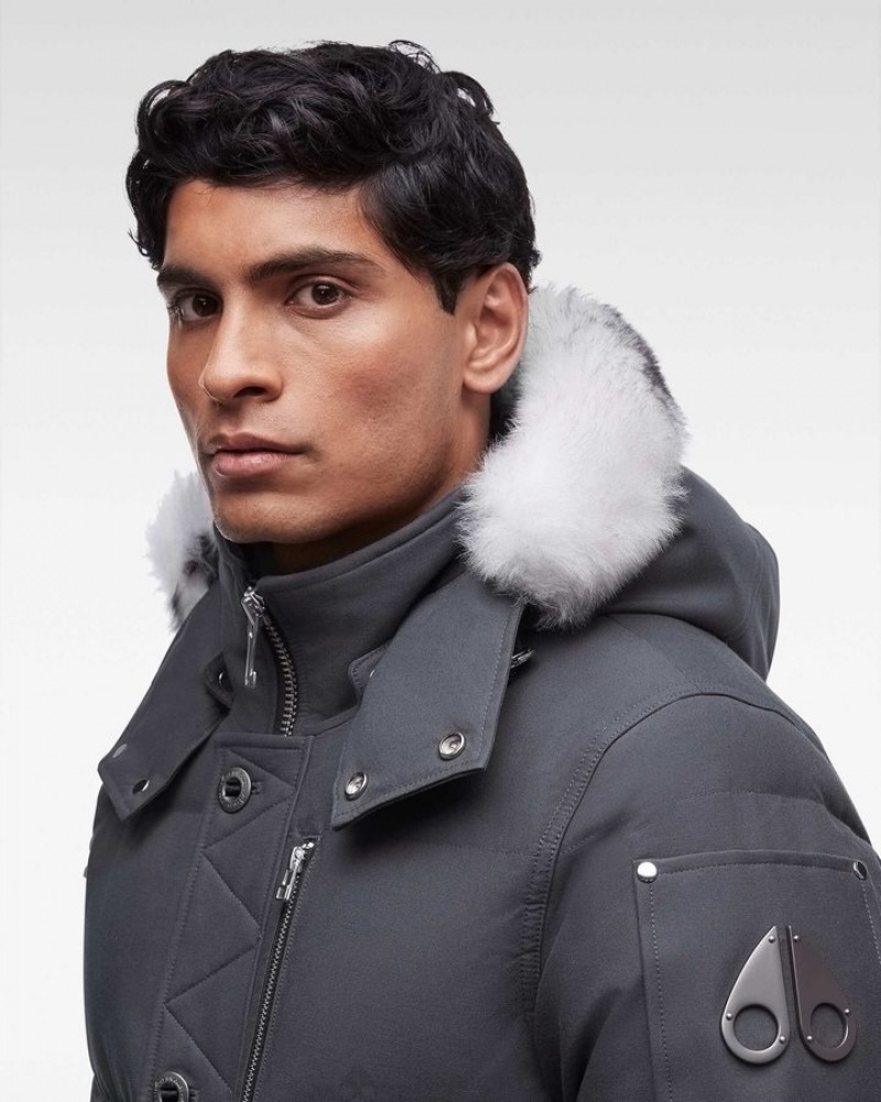 Granite / Natural Shearling Moose Knuckles ORIGINAL 3Q JACKET SHEARLING Jackets | NQ39-hK49