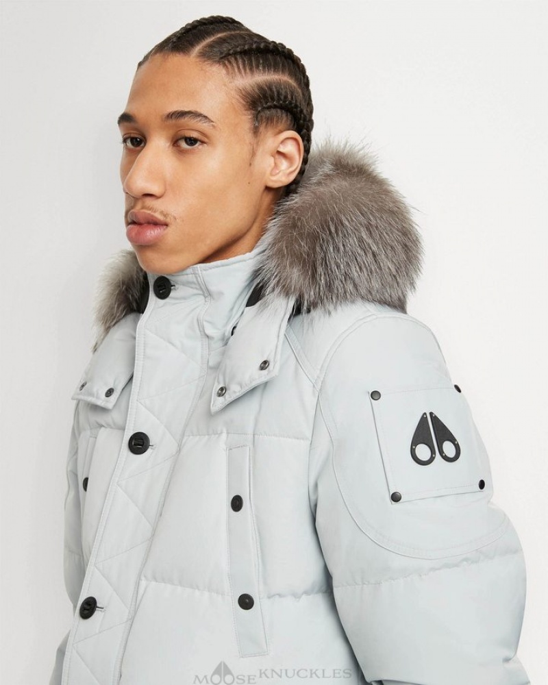 Grey Birch / Frost Neoshear Moose Knuckles ONYX ROUND ISLAND JACKET SHEARLING Jackets | Bt69-qA78