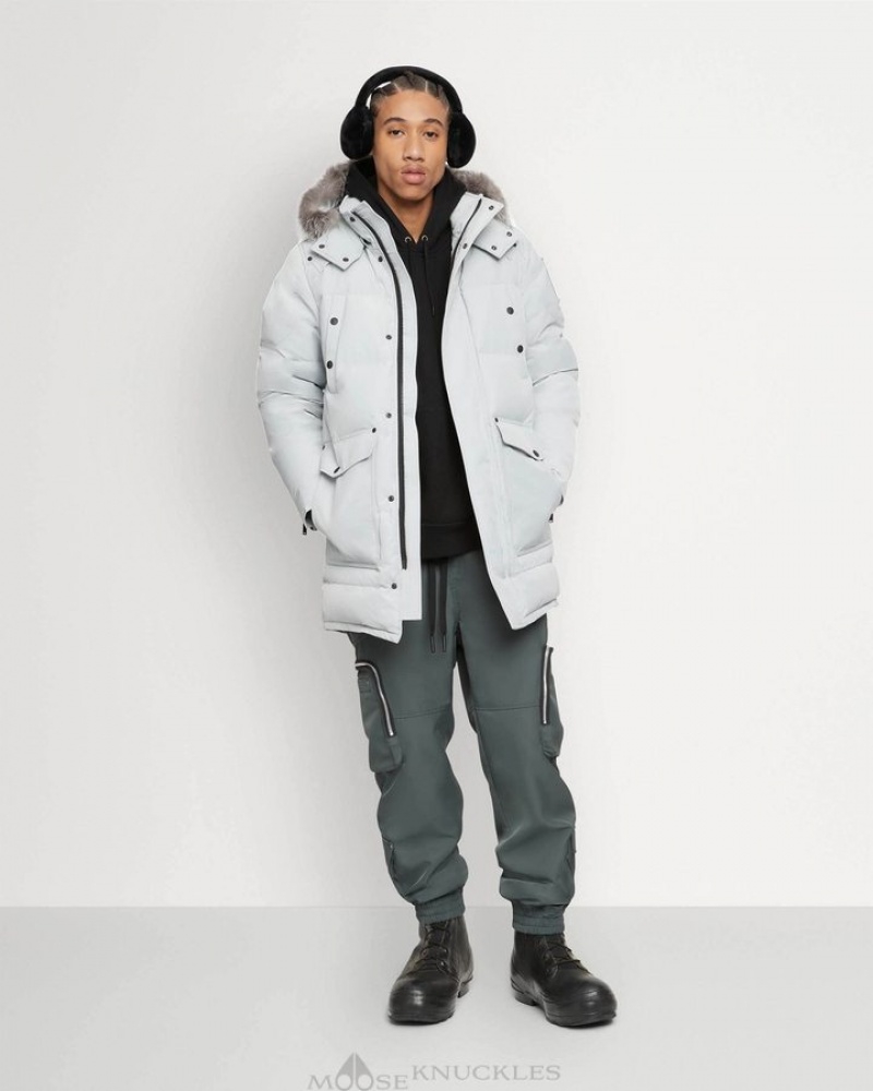 Grey Birch / Frost Neoshear Moose Knuckles ONYX BIG RIDGE PARKA SHEARLING Parkas | EZ33-te62