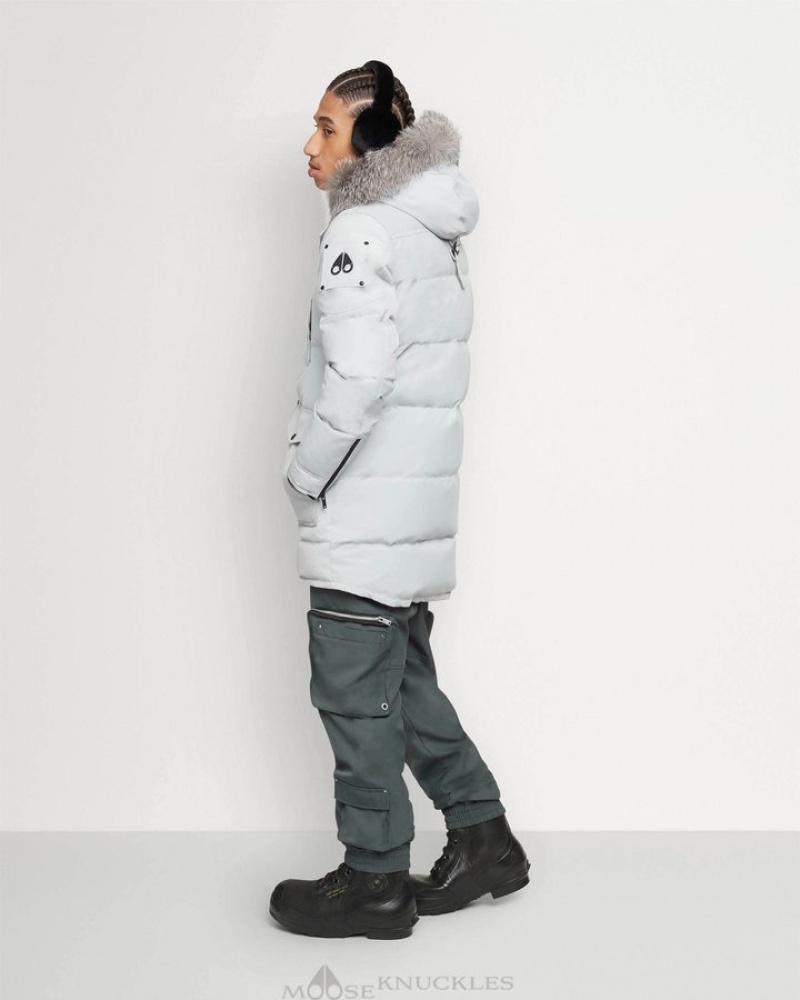 Grey Birch / Frost Neoshear Moose Knuckles ONYX BIG RIDGE PARKA SHEARLING Parkas | EZ33-te62