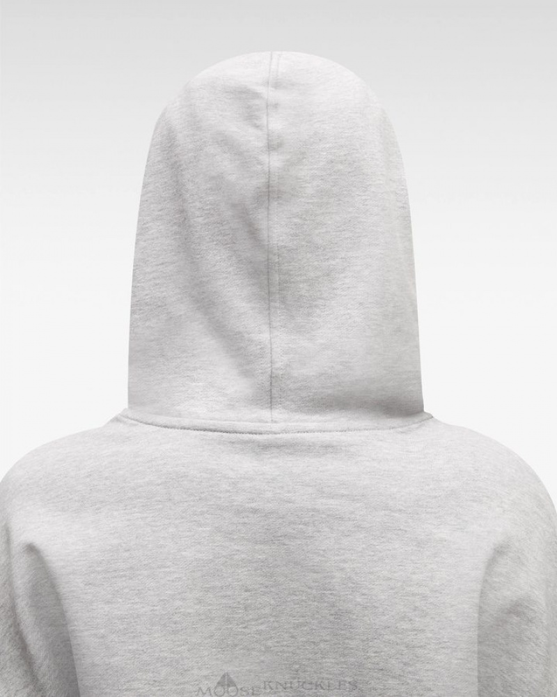 Grey Melange Moose Knuckles BROOKLYN HOODIE Sweatshirts | rX89-TO88