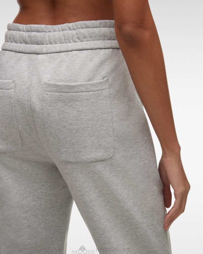 Grey Melange Moose Knuckles BROOKLYN JOGGER Trousers | qP62-ry37