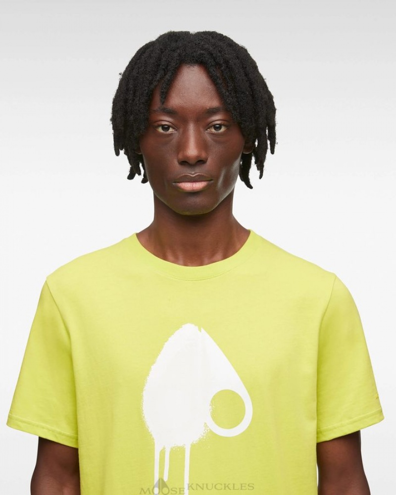 Lime Green Moose Knuckles AUGUSTINE TEE Tees | Sr66-lX62