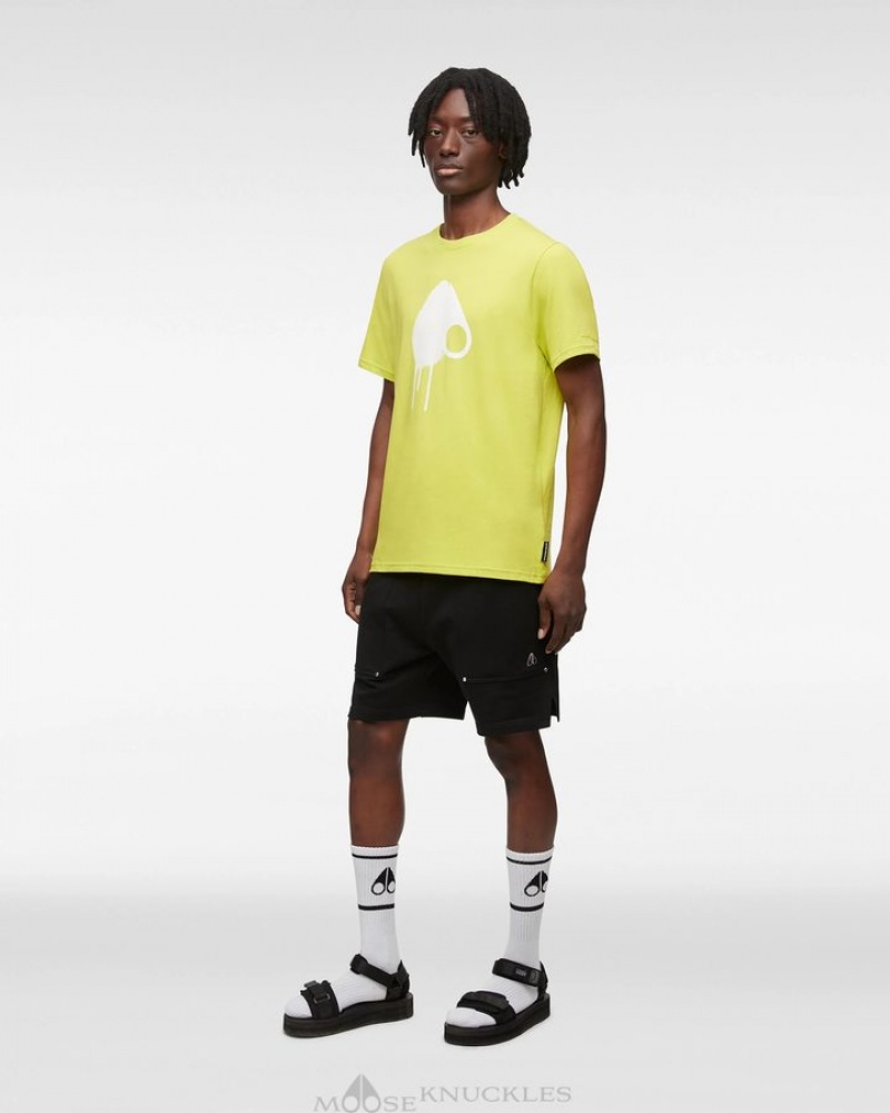 Lime Green Moose Knuckles AUGUSTINE TEE Tees | Sr66-lX62