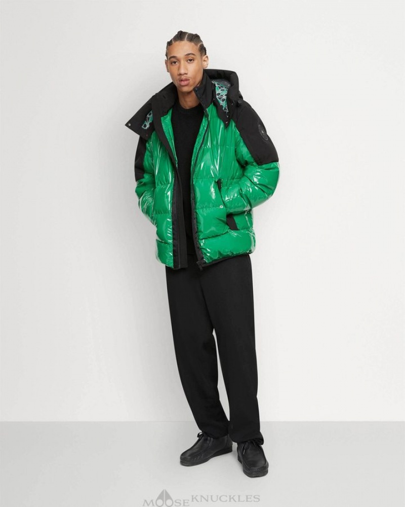 Malachite / Black Moose Knuckles DUGALD PUFFER Jackets | VP53-Jb92