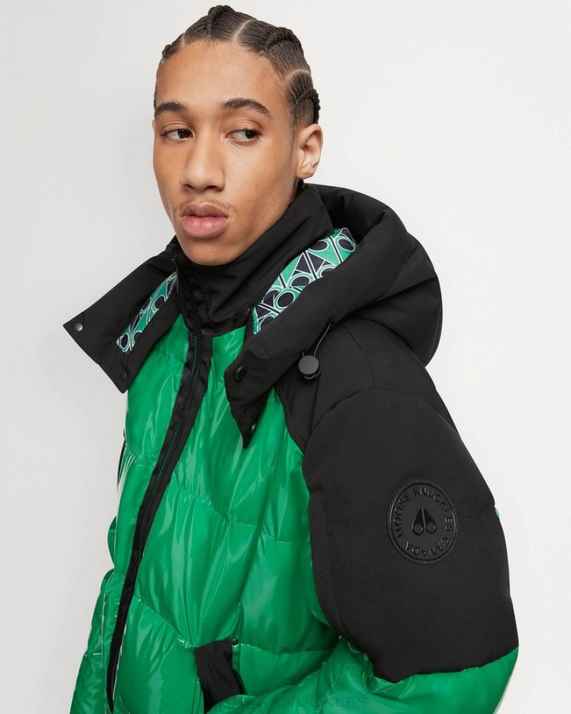 Malachite / Black Moose Knuckles DUGALD PUFFER Jackets | VP53-Jb92