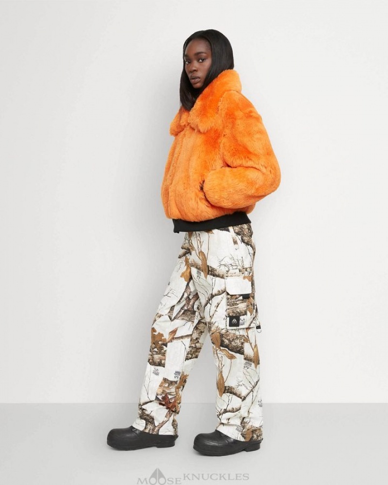 Orange Peel Moose Knuckles PEACH TREE BOMBER Bombers | Vd12-iN45