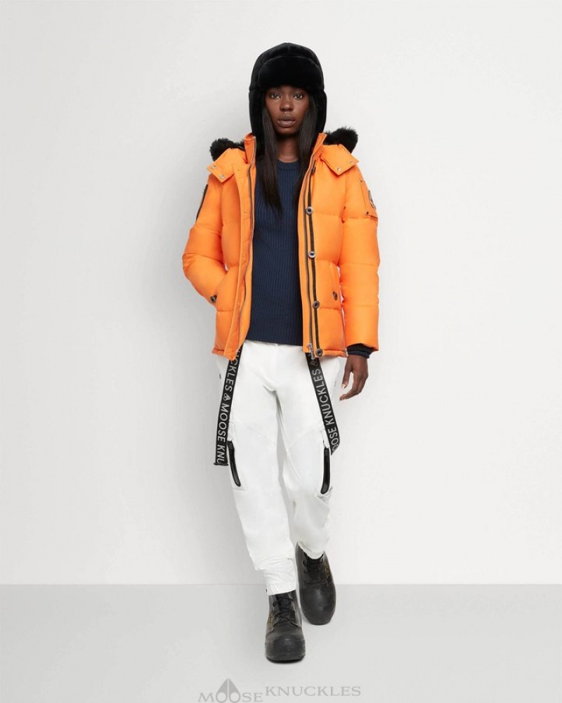 Orange Peel / Black Shearling Moose Knuckles ORIGINAL 3Q SHEARLING Jackets | Xf03-uw20