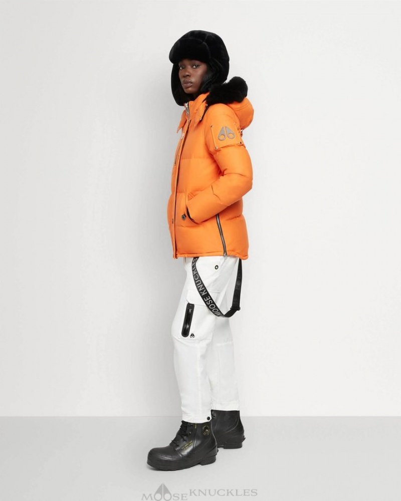 Orange Peel / Black Shearling Moose Knuckles ORIGINAL 3Q SHEARLING Jackets | Xf03-uw20