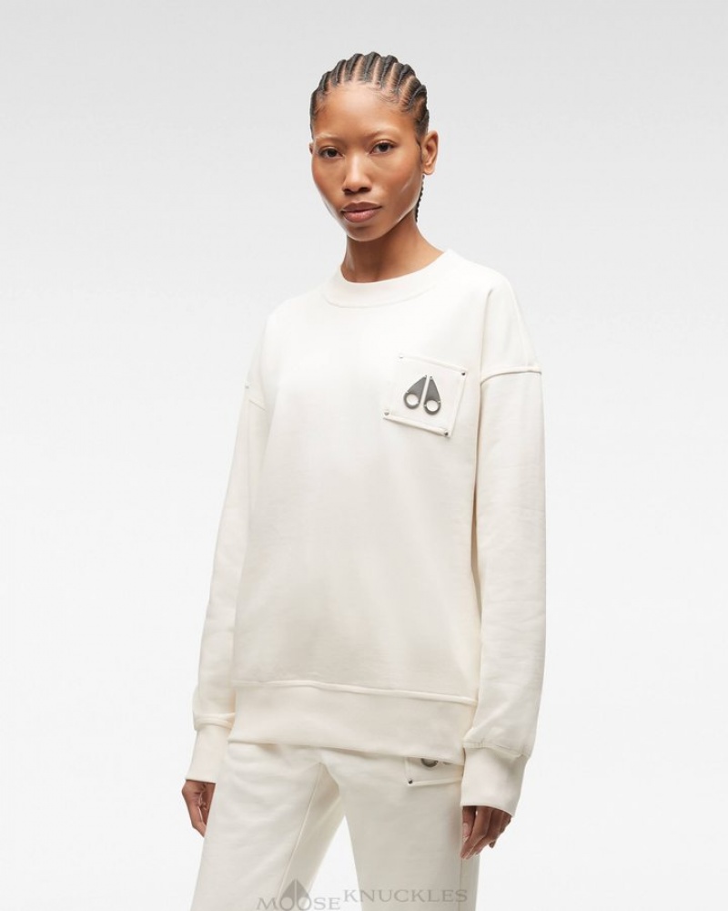 Plaster Moose Knuckles BROOKLYN CREW NECK Sweatshirts | qS24-cn87