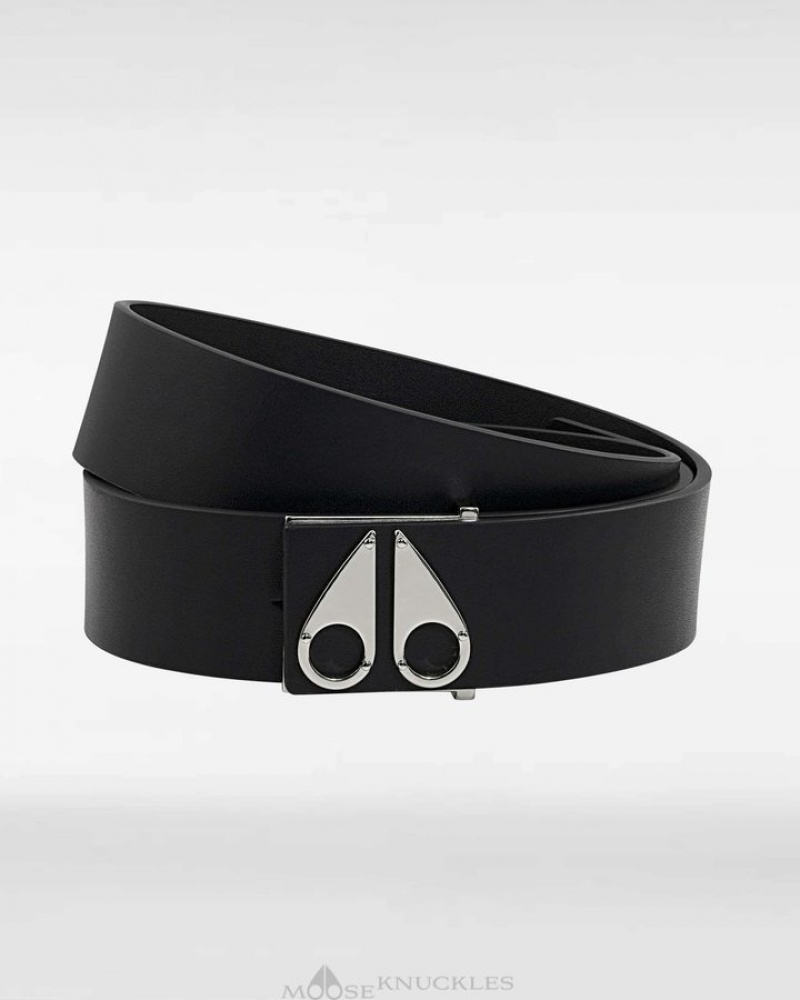 Silver Moose Knuckles LOGO ICON BELT Belts | My14-NZ44