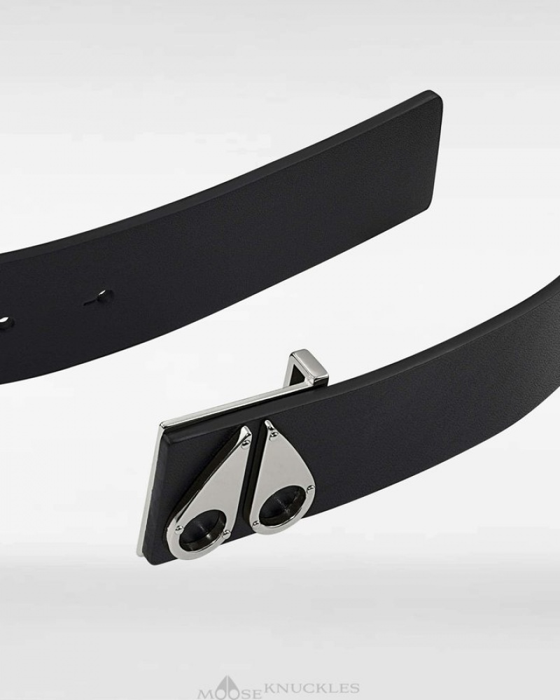 Silver Moose Knuckles LOGO ICON BELT Belts | My14-NZ44