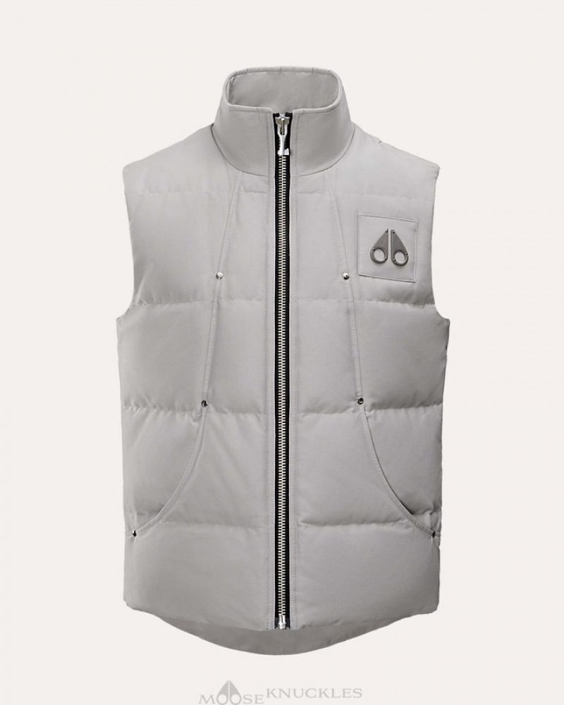 Storm Grey Moose Knuckles MONTREAL VEST Vests | sn52-vz29