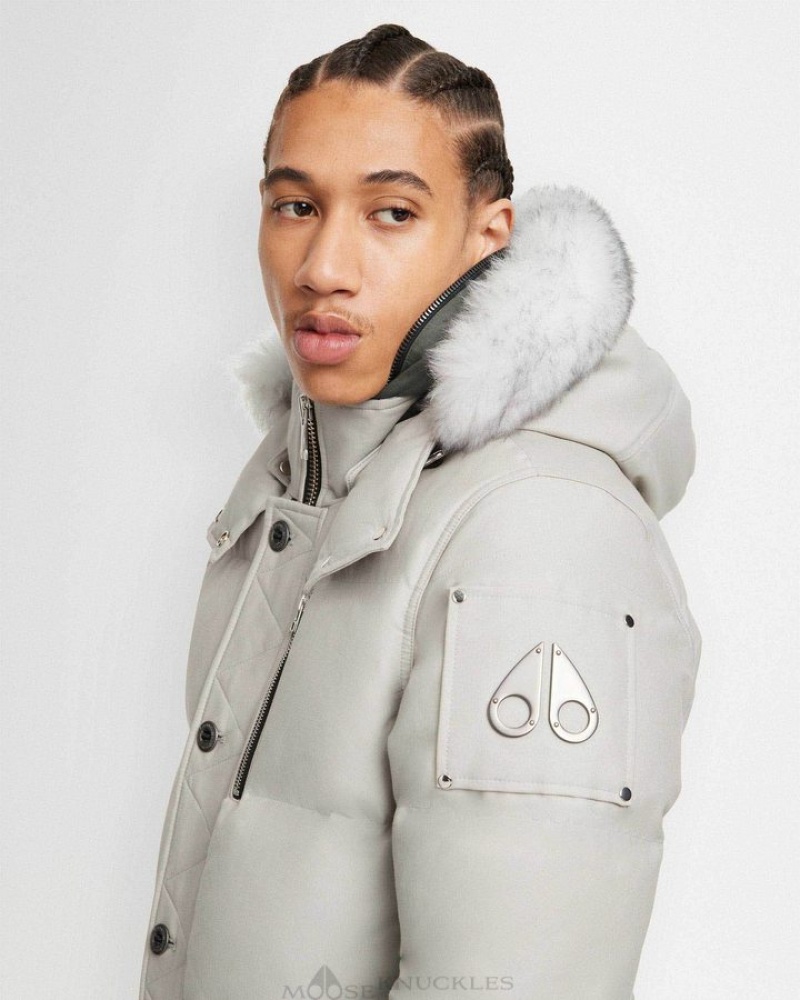 Storm Grey / Natural Shearling Moose Knuckles ORIGINAL 3Q JACKET SHEARLING Jackets | qZ57-rK78