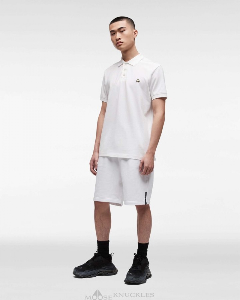 White Moose Knuckles PIQUE GOLD POLO Tees | Vi39-fw95