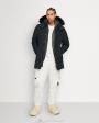 Navy / Black Shearling